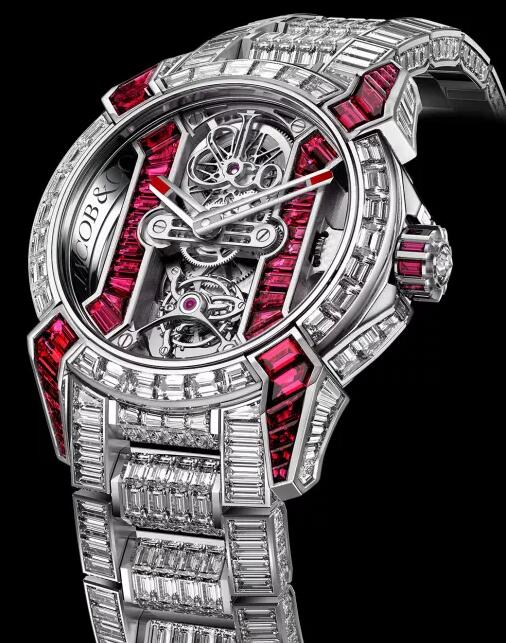 Jacob & Co Replica watch EPIC X TOURBILLON BRACELET RUBIES & DIAMONDS EX500.30.BD.BR.A30BA